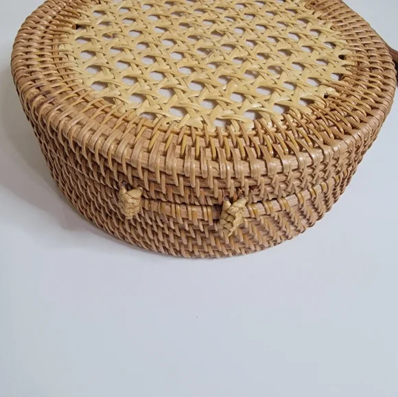 Rattan Circle Boho Bag - Picture 4 of 8